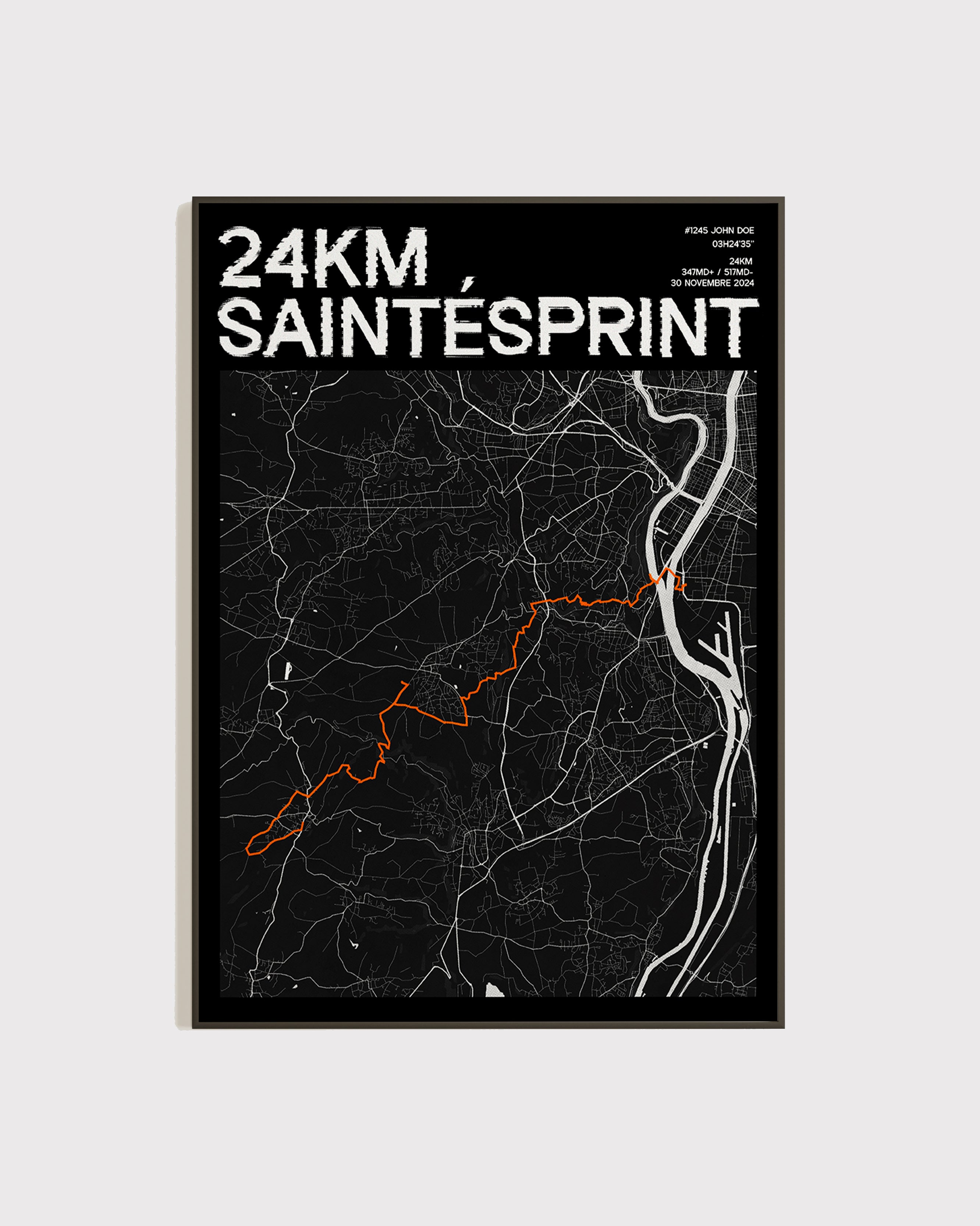 Affiche personnalisée SaintéSprint 2024 | Format A3 (29,7 x 42,0 cm)