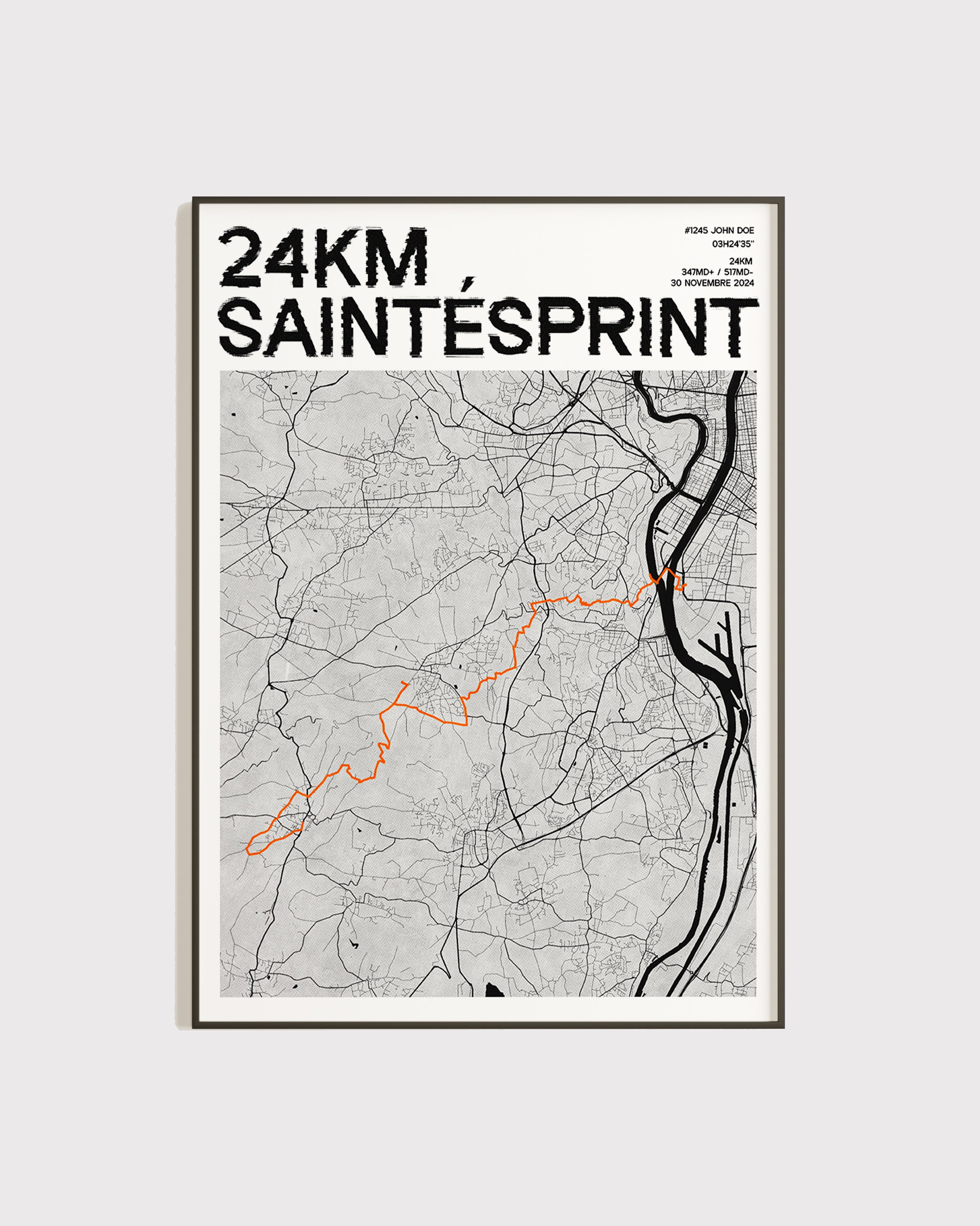 Affiche personnalisée SaintéSprint 2024 | Format A3 (29,7 x 42,0 cm)