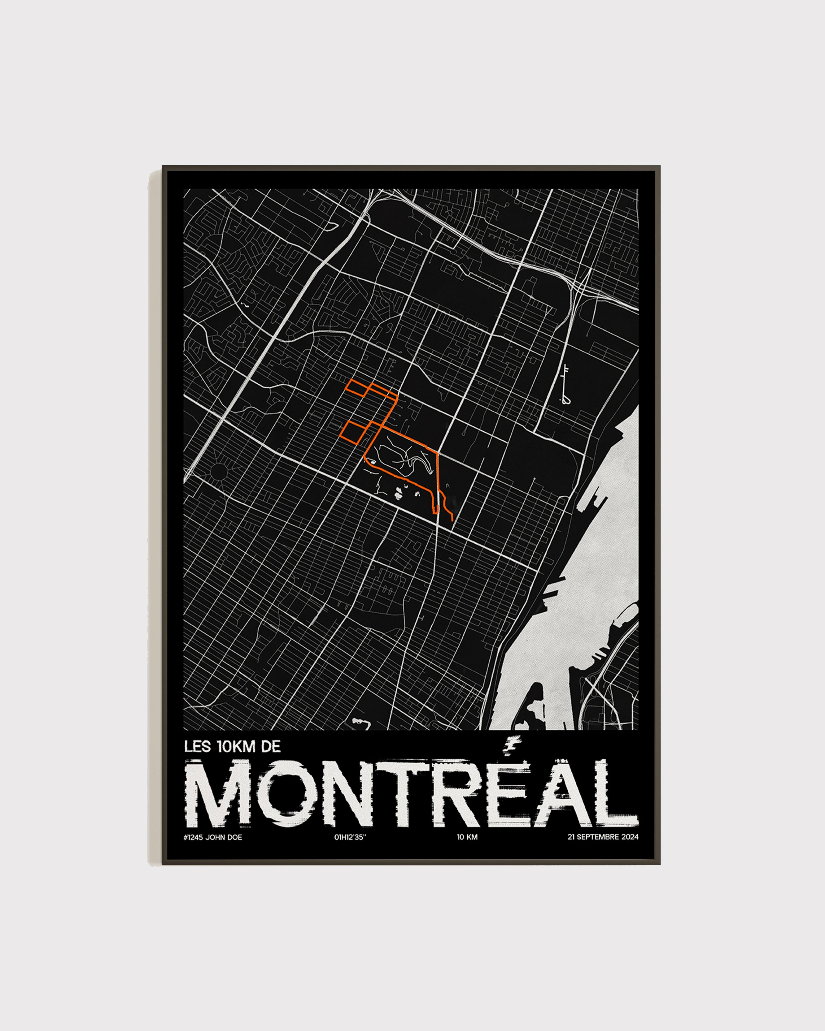 Affiche personnalisée 10km de Montréal 2024 | Format A3 (29,7 x 42,0 cm)