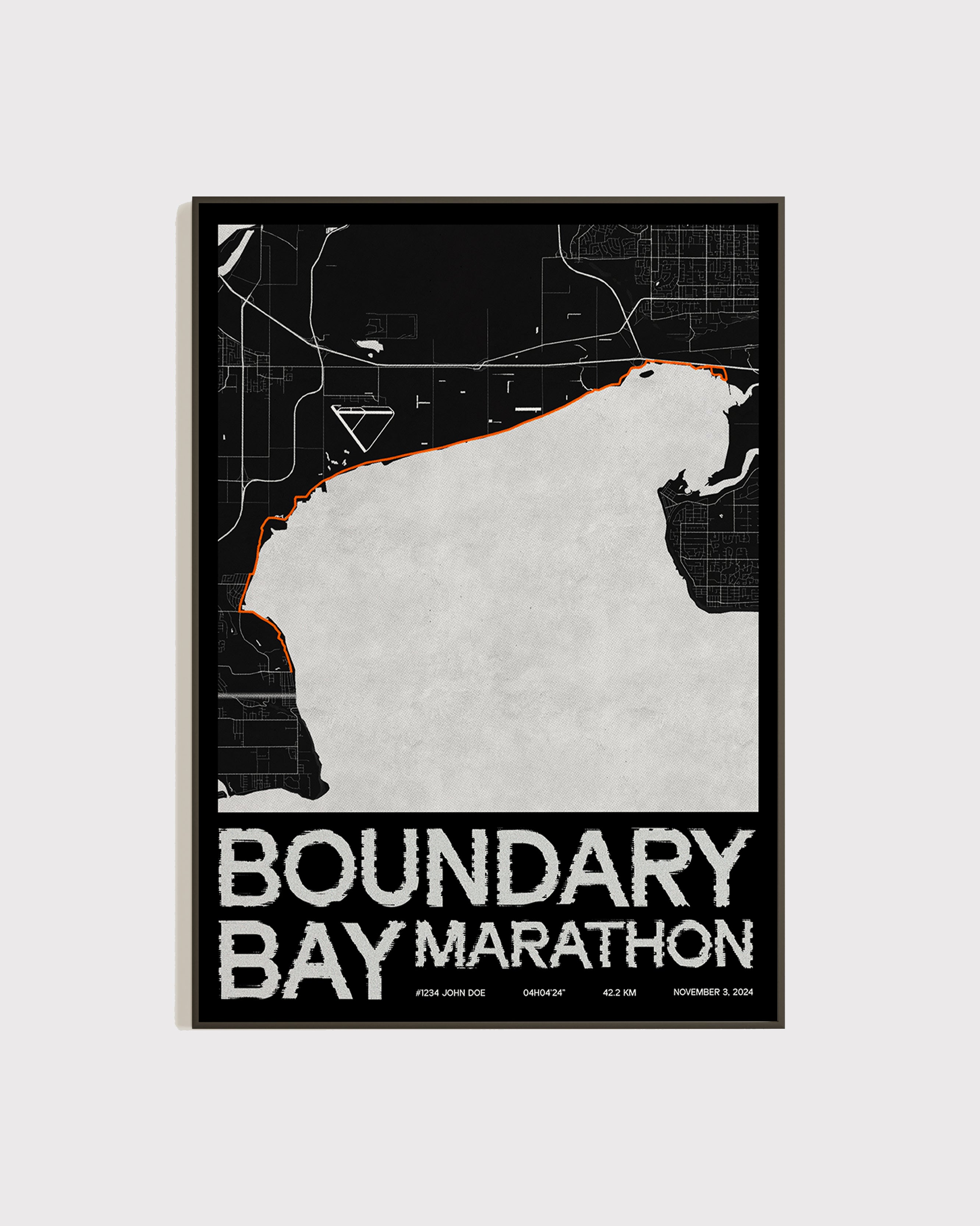 Affiche personnalisée Boundary Bay Marathon 2024 | Format A3 (29,7 x 42,0 cm)