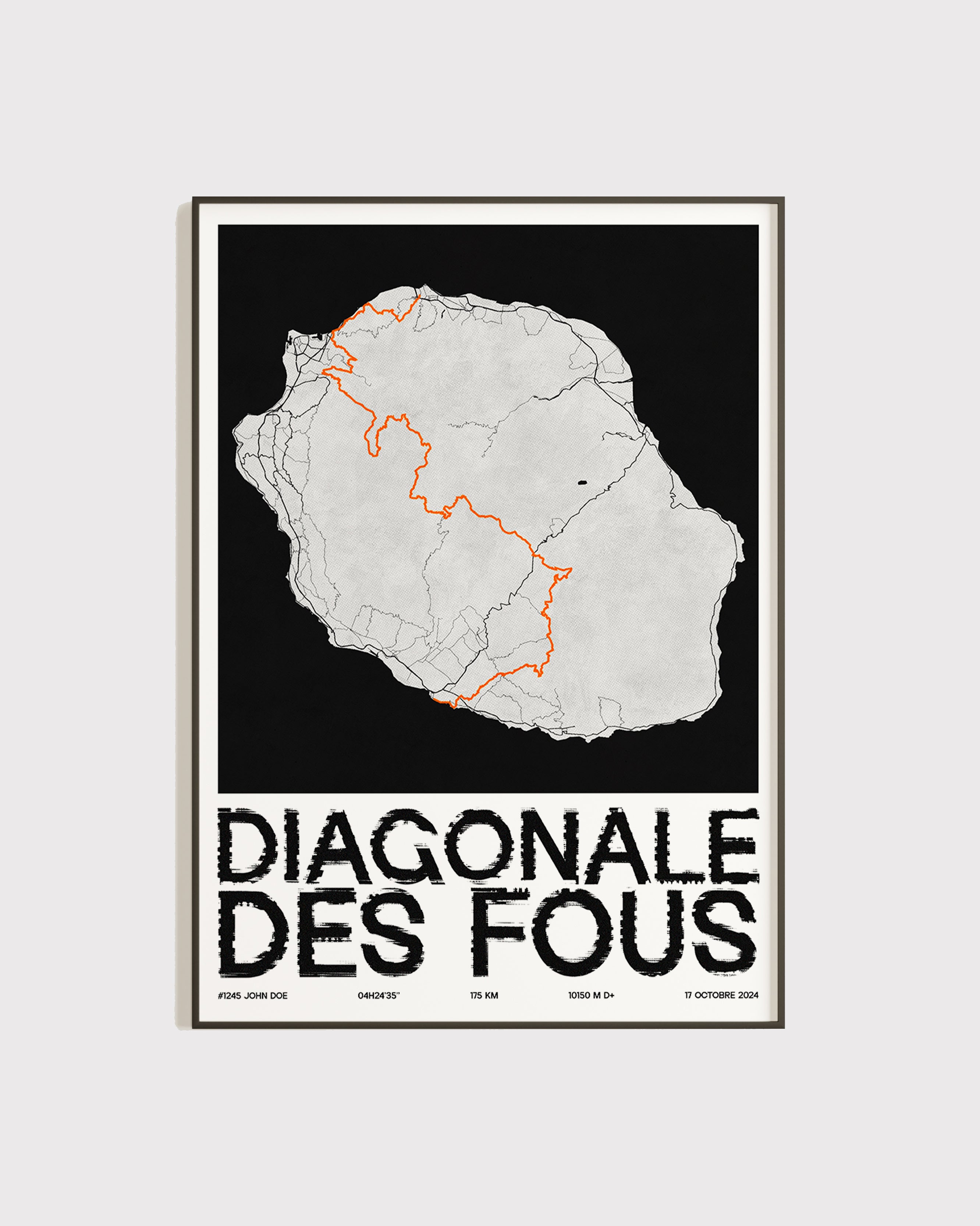 Affiche personnalisée Diagonale des Fous 2024 | Format A3 (29,7 x 42,0 cm)